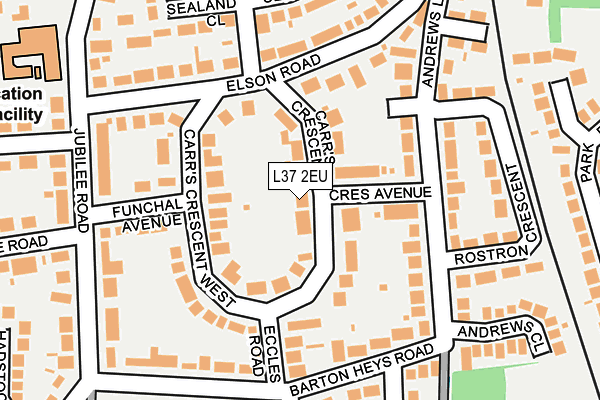 L37 2EU map - OS OpenMap – Local (Ordnance Survey)