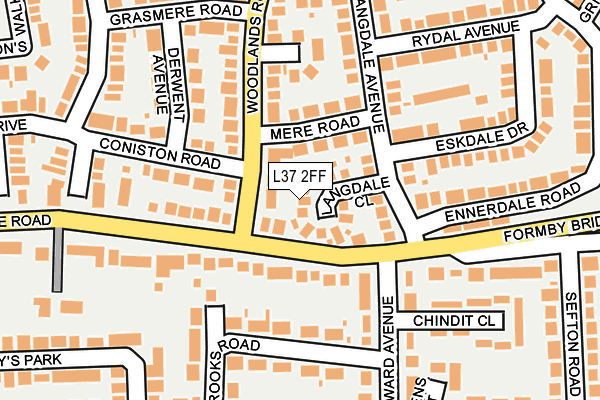 L37 2FF map - OS OpenMap – Local (Ordnance Survey)