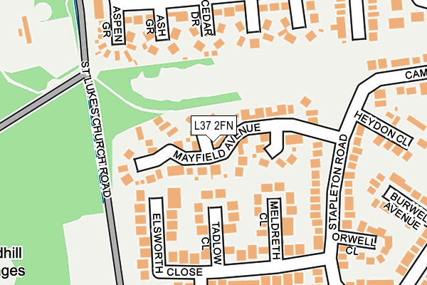 L37 2FN map - OS OpenMap – Local (Ordnance Survey)