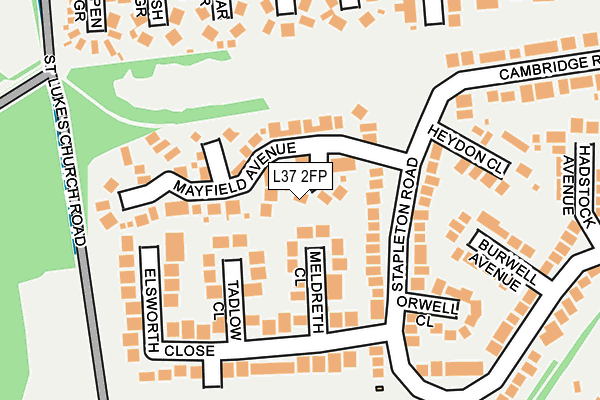 L37 2FP map - OS OpenMap – Local (Ordnance Survey)