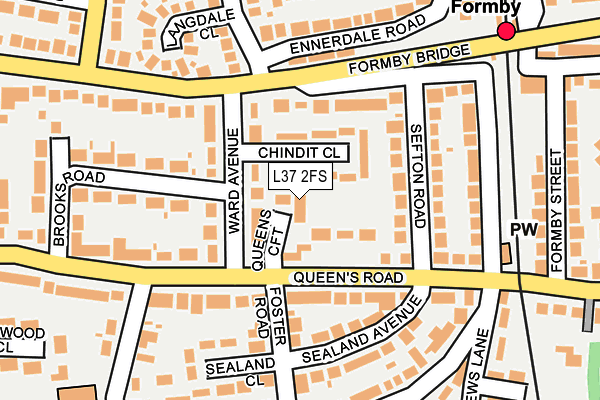 L37 2FS map - OS OpenMap – Local (Ordnance Survey)