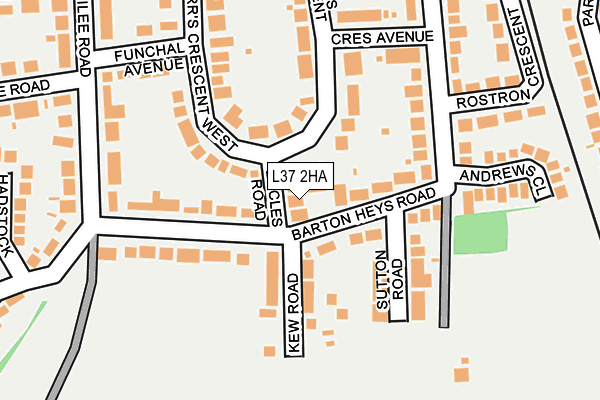 L37 2HA map - OS OpenMap – Local (Ordnance Survey)