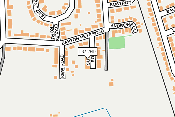 L37 2HD map - OS OpenMap – Local (Ordnance Survey)