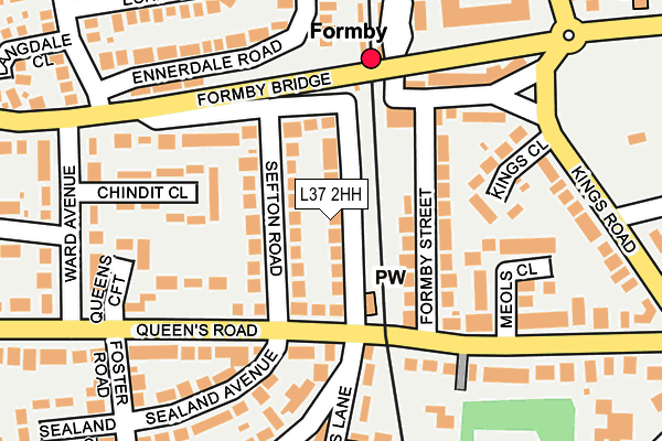 L37 2HH map - OS OpenMap – Local (Ordnance Survey)