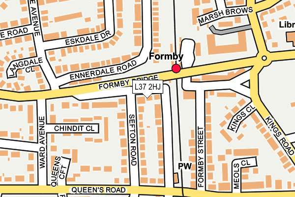 L37 2HJ map - OS OpenMap – Local (Ordnance Survey)