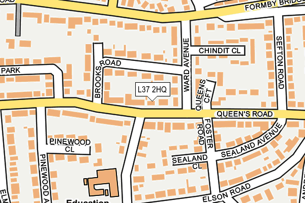 L37 2HQ map - OS OpenMap – Local (Ordnance Survey)
