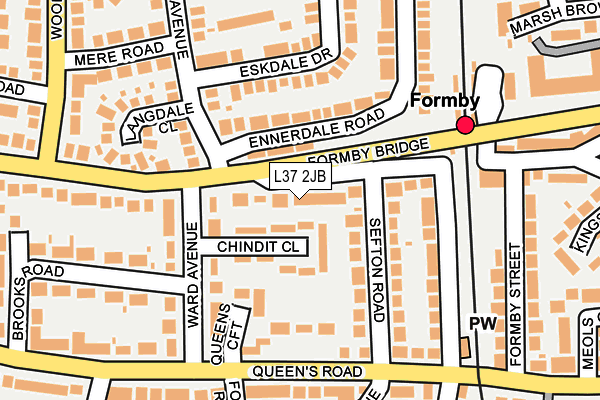 L37 2JB map - OS OpenMap – Local (Ordnance Survey)