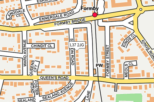 L37 2JG map - OS OpenMap – Local (Ordnance Survey)