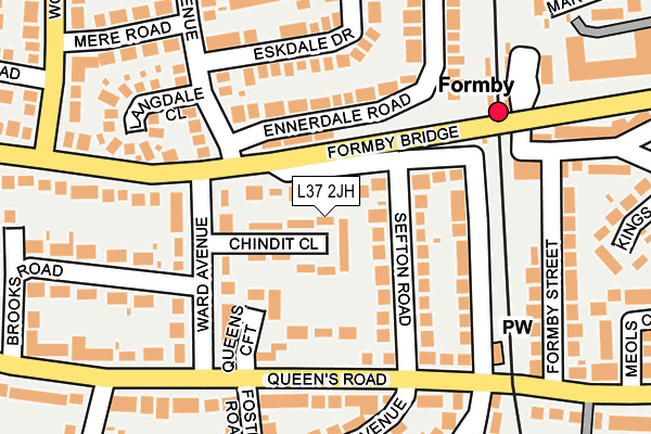 L37 2JH map - OS OpenMap – Local (Ordnance Survey)