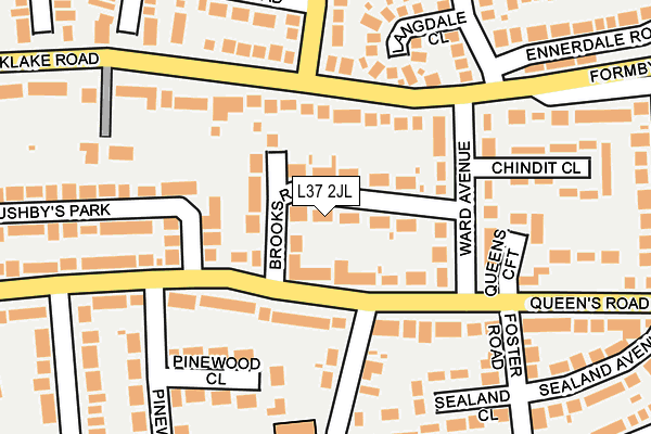 L37 2JL map - OS OpenMap – Local (Ordnance Survey)