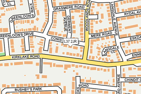 L37 2JR map - OS OpenMap – Local (Ordnance Survey)