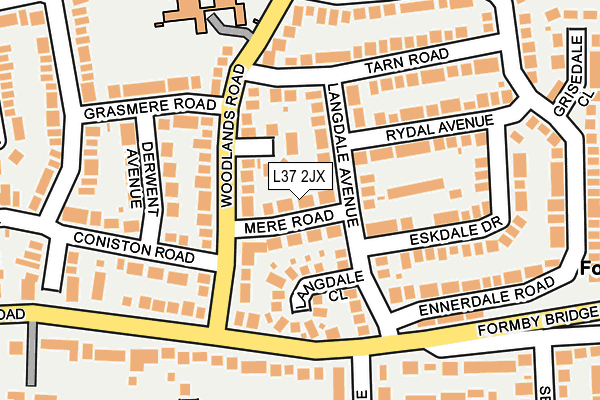 L37 2JX map - OS OpenMap – Local (Ordnance Survey)