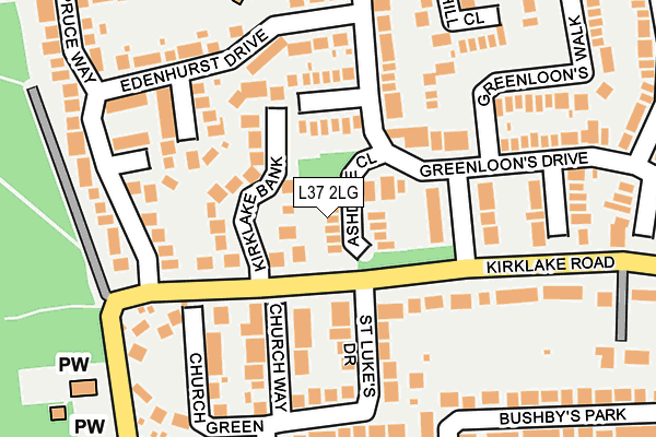 L37 2LG map - OS OpenMap – Local (Ordnance Survey)
