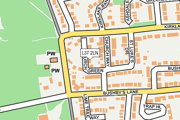 L37 2LN map - OS OpenMap – Local (Ordnance Survey)