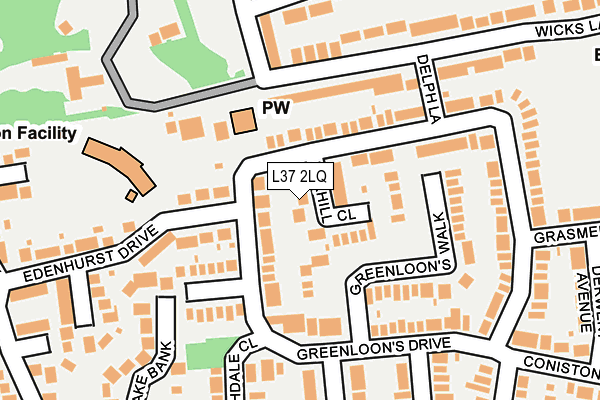 L37 2LQ map - OS OpenMap – Local (Ordnance Survey)