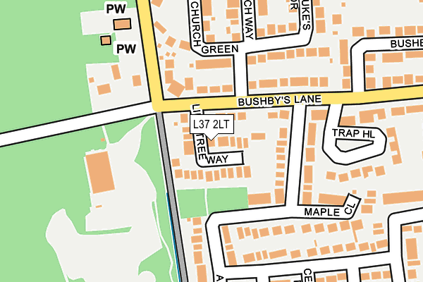 L37 2LT map - OS OpenMap – Local (Ordnance Survey)