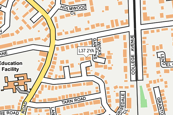 L37 2YA map - OS OpenMap – Local (Ordnance Survey)