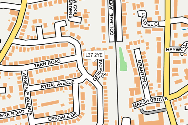 L37 2YE map - OS OpenMap – Local (Ordnance Survey)