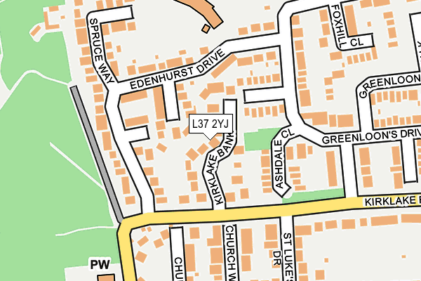 L37 2YJ map - OS OpenMap – Local (Ordnance Survey)