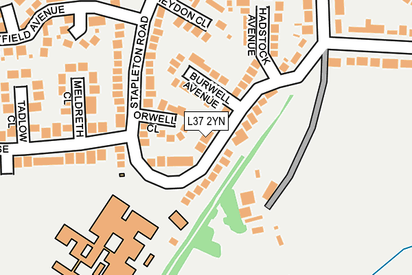L37 2YN map - OS OpenMap – Local (Ordnance Survey)