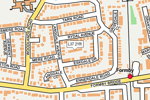 L37 2YR map - OS OpenMap – Local (Ordnance Survey)