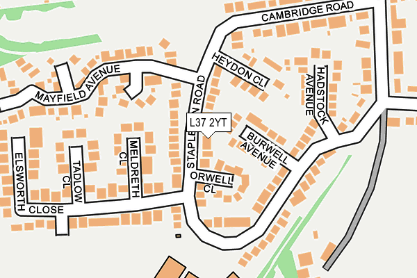 L37 2YT map - OS OpenMap – Local (Ordnance Survey)