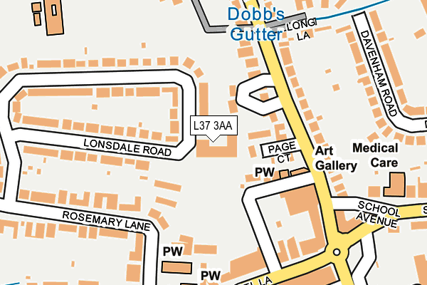 L37 3AA map - OS OpenMap – Local (Ordnance Survey)