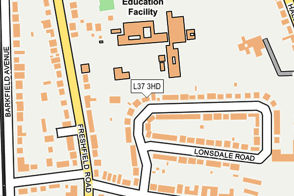 L37 3HD map - OS OpenMap – Local (Ordnance Survey)