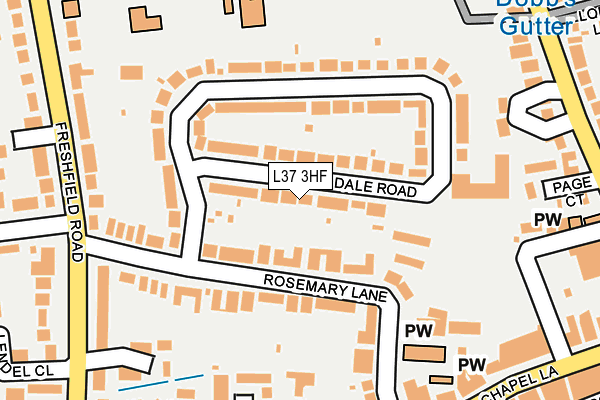 L37 3HF map - OS OpenMap – Local (Ordnance Survey)