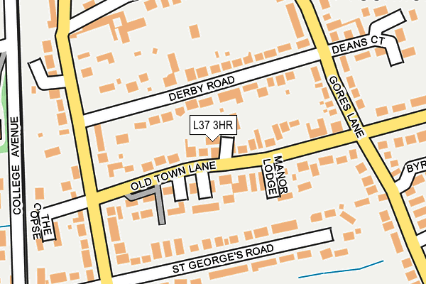 L37 3HR map - OS OpenMap – Local (Ordnance Survey)