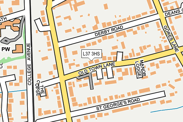 L37 3HS map - OS OpenMap – Local (Ordnance Survey)