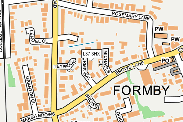 L37 3HX map - OS OpenMap – Local (Ordnance Survey)