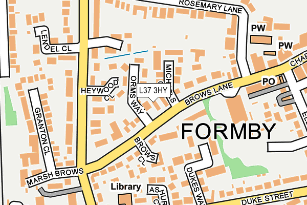 L37 3HY map - OS OpenMap – Local (Ordnance Survey)