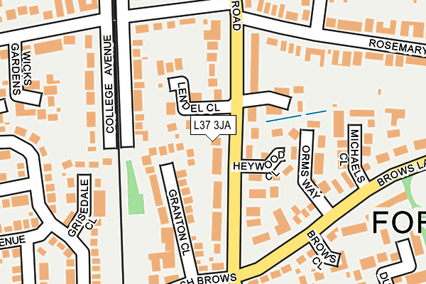 L37 3JA map - OS OpenMap – Local (Ordnance Survey)