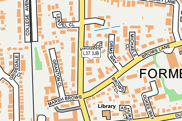 L37 3JB map - OS OpenMap – Local (Ordnance Survey)
