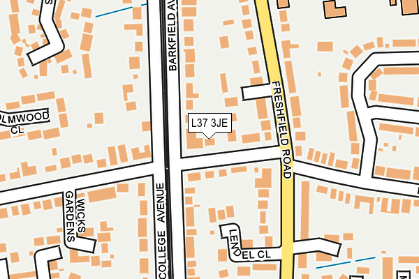 L37 3JE map - OS OpenMap – Local (Ordnance Survey)