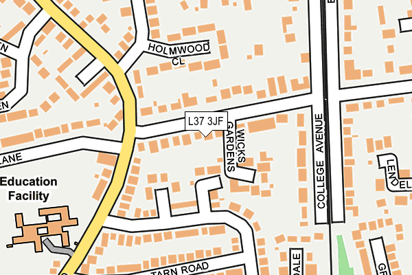 L37 3JF map - OS OpenMap – Local (Ordnance Survey)
