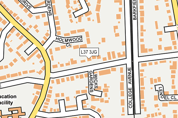 L37 3JG map - OS OpenMap – Local (Ordnance Survey)