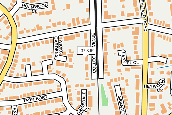 L37 3JP map - OS OpenMap – Local (Ordnance Survey)