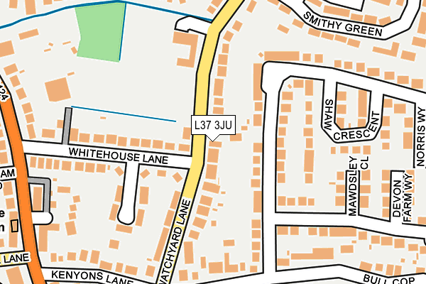 L37 3JU map - OS OpenMap – Local (Ordnance Survey)