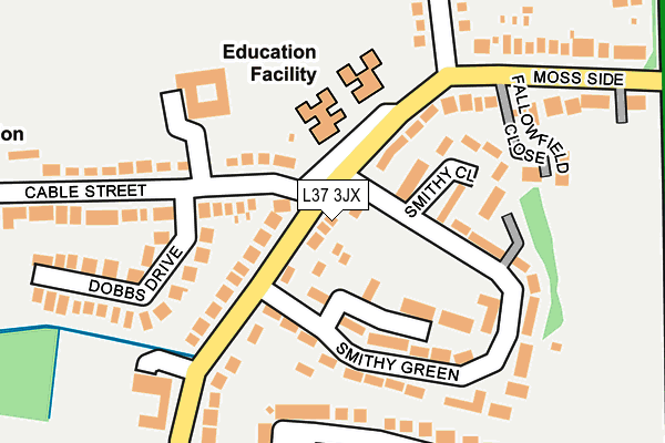 L37 3JX map - OS OpenMap – Local (Ordnance Survey)