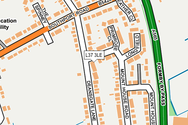 L37 3LE map - OS OpenMap – Local (Ordnance Survey)