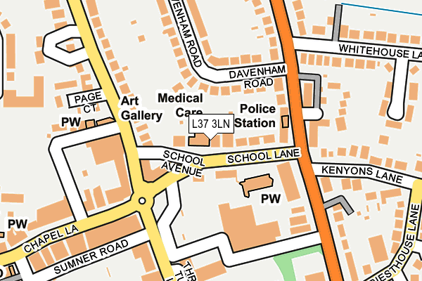 L37 3LN map - OS OpenMap – Local (Ordnance Survey)