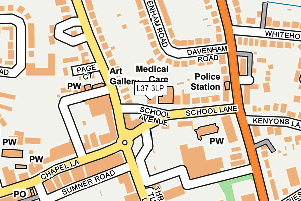 L37 3LP map - OS OpenMap – Local (Ordnance Survey)
