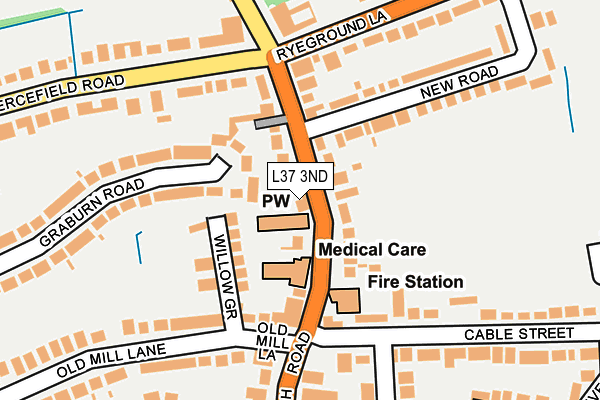 L37 3ND map - OS OpenMap – Local (Ordnance Survey)