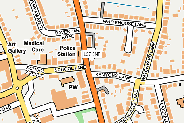 L37 3NF map - OS OpenMap – Local (Ordnance Survey)