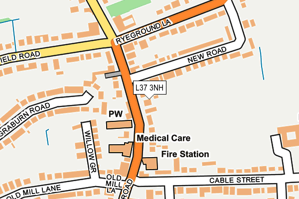 L37 3NH map - OS OpenMap – Local (Ordnance Survey)