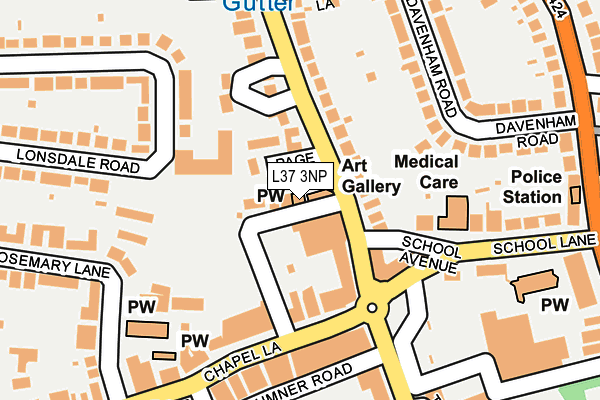 L37 3NP map - OS OpenMap – Local (Ordnance Survey)