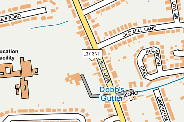 L37 3NT map - OS OpenMap – Local (Ordnance Survey)