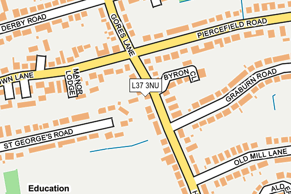 L37 3NU map - OS OpenMap – Local (Ordnance Survey)